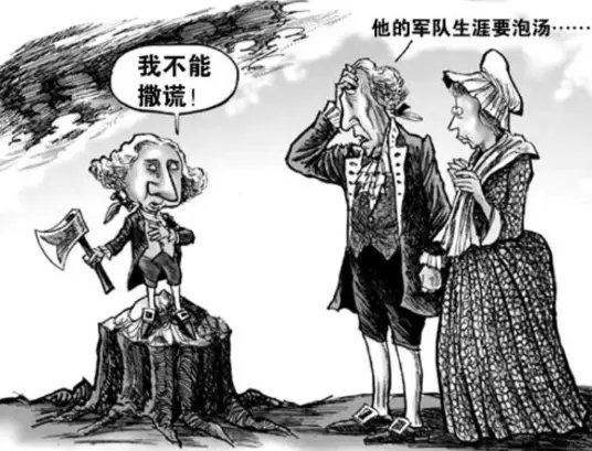 华盛顿砍倒樱桃树